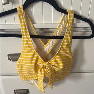 Cupshe Yellow Striped Bikini Top